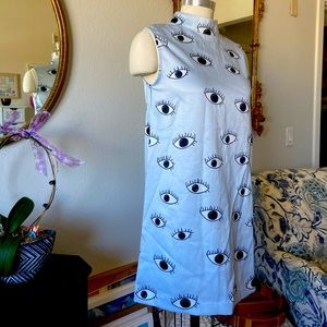 Funky mod 60s inspired eye dress